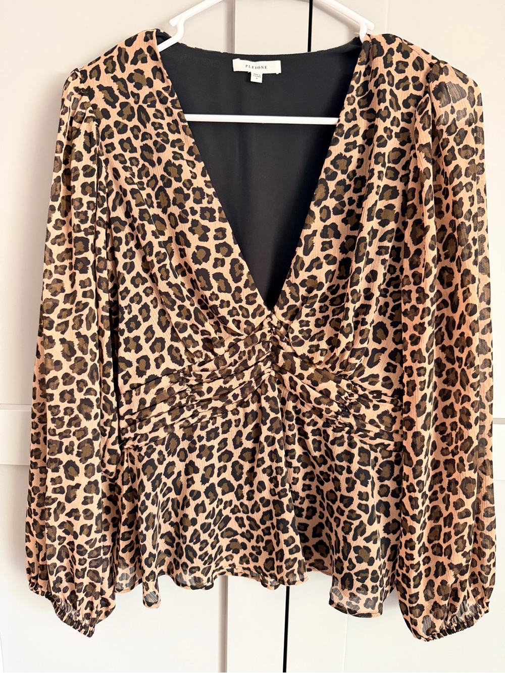 Like New Pleione Leopard Blouse - Small